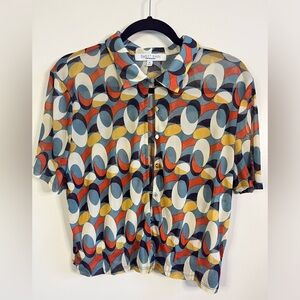 Sweet Rain 60s MOD Sheer Top